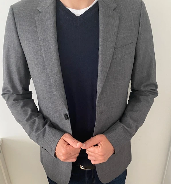 Blazer Sandro Paris gris – Taille 46 (S) – Comme neuf